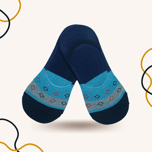 Hidden Fowky Navy Blue No Show Socks - SOXO #1 Imported Socks Brand in Pakistan